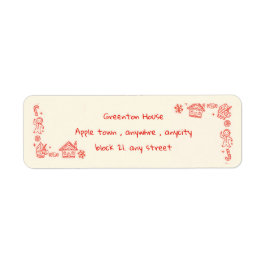 赤い手よくはしゃぐ描きドードルクリスマお洒落ス ラベル