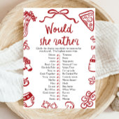 赤い手を引かれるとむしろ赤ちゃんシャワーのゲーム 招待状