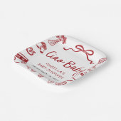 赤い手イタリアン引きピザチャオベビー赤ちゃんシャワー ペーパープレート (傾斜あり)