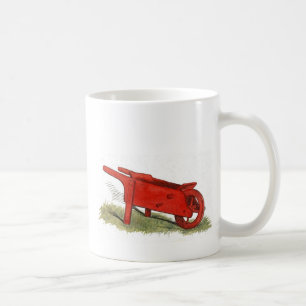 赤い手押し車 コーヒーマグカップ