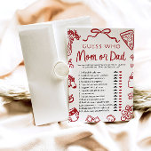 赤い手描きイタリアン誰がママ？それともパパ？ゲーム 招待状