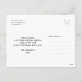 赤い手書きの休日サークル写真ポストカード シーズンポストカード (裏面)