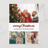 赤い手書きの「メリークリスマス」 |写真3 シーズンポストカード (正面)