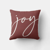 赤い手書きスクリプトジョイホリデイ クッション (裏面)