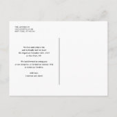 赤い手書きタイポグラフィモダンたった今結婚しました 案内ポストカード (裏面)