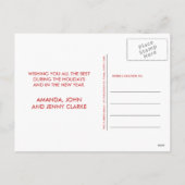 赤い手書き信じホリー写真はがき シーズンポストカード (裏面)