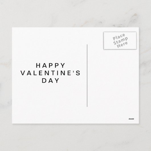 赤い手書き愛バレンタインデーの郵便はがき シーズンポストカード (裏面)