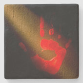 赤い手書き ストーンコースター (正面)