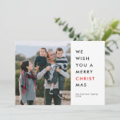 赤い手紙キリストがクリスマスフォトの理由 シーズンカード (スタンド正面)