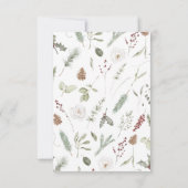 赤い手素朴レターウィンターウェディングQR RSVP (裏面)