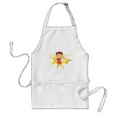 赤い手袋とショートパンツを着たキッズボクサー スタンダードエプロン (正面)