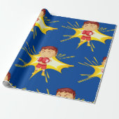 赤い手袋とショートパンツを着たキッズボクサー ラッピングペーパー (アンロールド)