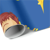 赤い手袋とショートパンツを着たキッズボクサー ラッピングペーパー (ロールコーナー)