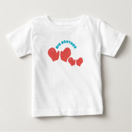 赤い手袋のビッグブラザーTシャツ ベビーTシャツ