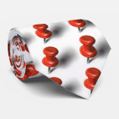 赤い押しの鋲タイ!  素晴らしい社内パーティーのギフト! ネクタイ (ロール)