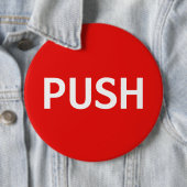 赤い押しボタン(巨大なボタン) 缶バッジ (インサイチュ)