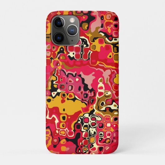 赤い抽象画 - モザイク Case-Mate iPhoneケース (裏)