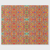 赤い抽象美術のインドの一見 ラッピングペーパー (フラット)