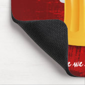 赤い抽象芸術の背景に泡状グランジのビアマグ マウスパッド (コーナー)