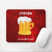 赤い抽象芸術の背景に泡状グランジのビアマグ マウスパッド (マウス)