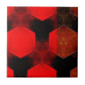 赤い抽象芸術アートワークのセラミックタイル タイル (正面)