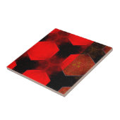 赤い抽象芸術アートワークのセラミックタイル タイル (側面)