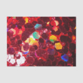 赤い抽象芸術モザイク光沢のあるグリッターパターン 薄葉紙 (正面)