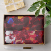 赤い抽象芸術モザイク光沢のあるグリッターパターン 薄葉紙 (ギフト)