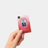 赤い抽象芸術従業員の写真ID バッジ (手持ち)