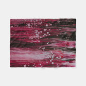 赤い抽象芸術絵画の フリースブランケット (正面(横))