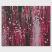 赤い抽象芸術絵画の ラッピングペーパー (フラット)