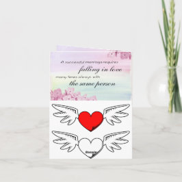 赤い抽象芸術記号 サンキューカード