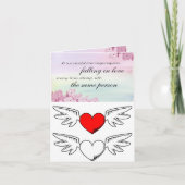 赤い抽象芸術記号 サンキューカード (正面)