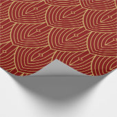 赤い抽象芸術 ラッピングペーパー (角)