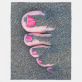 赤い指 フリースブランケット (正面)