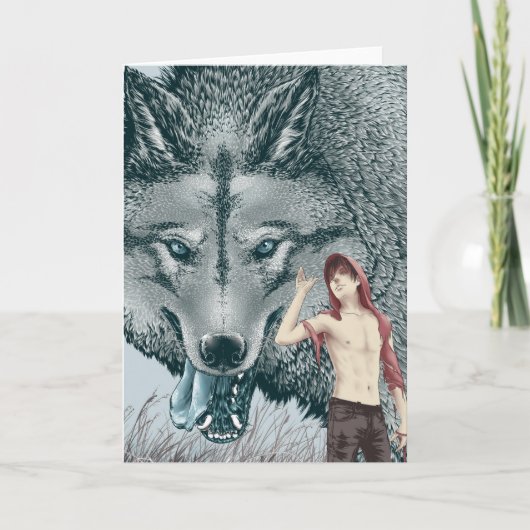 赤い挨拶状 カード (正面)