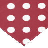 赤い授業日の白い水玉模様 テーブルクロス (アングル)
