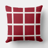 赤い授業日の白い窓ガラス クッション (裏面)