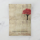 赤い提案のヴィンテージのサンキューカード サンキューカード (内部)