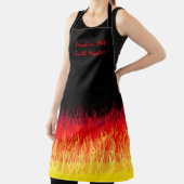 赤い改造炎 – Smokin Hot Grill Master エプロン (インサイチュ)