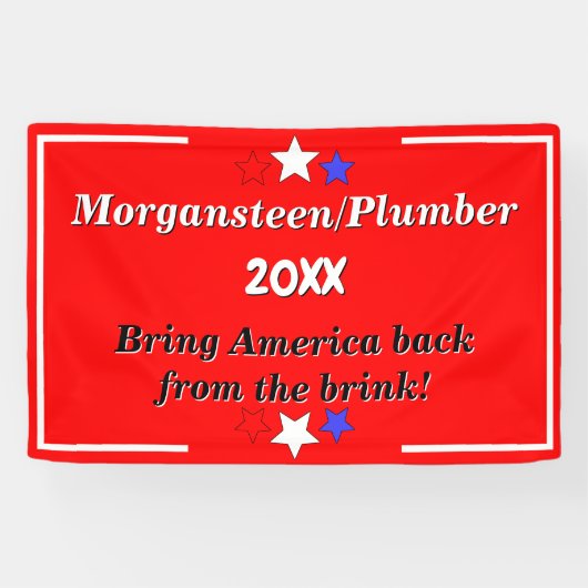 赤い政治候補カスタムキャンペーンの作成 横断幕 (横)