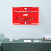 赤い政治候補カスタムキャンペーンの作成 横断幕 (トレードショー)