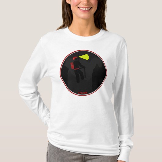 赤い救助Rapell Spelunk Tシャツ (正面)