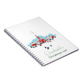 赤い教会と星の上のクリスマスシーン ノートブック (右側)