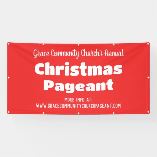 赤い教会のパーソナライズされた旗 横断幕 (横)