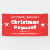 赤い教会のパーソナライズされた旗 横断幕 (横)