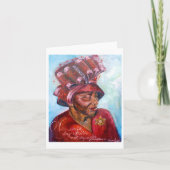 赤い教会帽子 カード (正面)