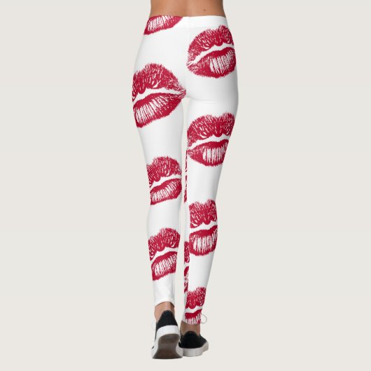 赤い数々の唇 レギンス (裏面)