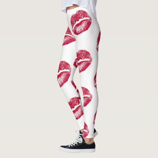 赤い数々の唇 レギンス (左)