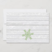 赤い数々の緑のクリスマスカード 招待状 (裏面)